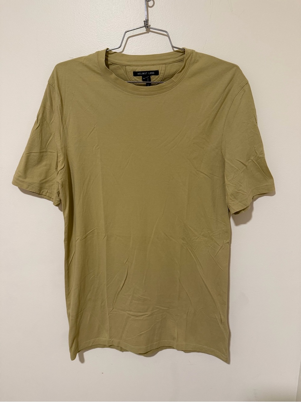 Helmut Lang Olive Green Blank T-Shirt Oversized